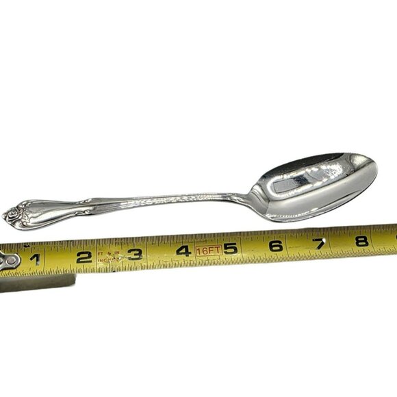 5 Oneida Serving Utensils Spoon Sugar Meat Fork Butter Knife True Arbor Rose VTG - Picture 5 of 9